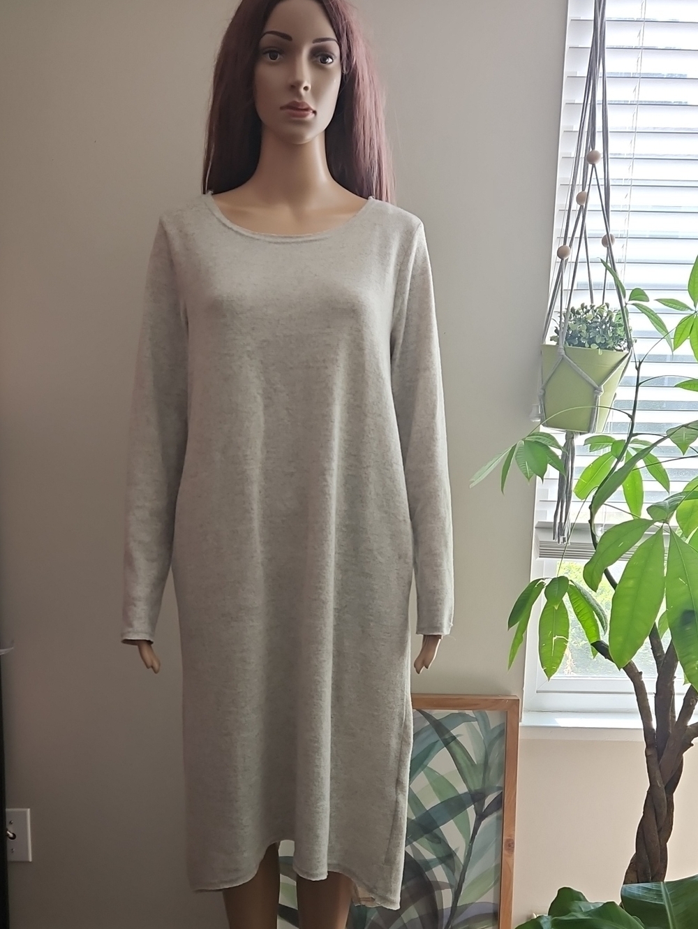 Anthropologie MOTH sweater Dress Oversized Long Sleeves Midi Tulip Hem